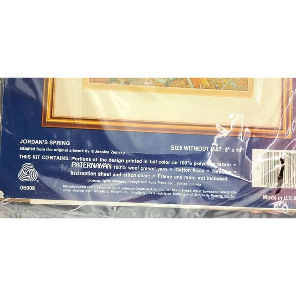 Vintage Simplicity Stitchery Crewel Embroidery Kit Jordan's Spring Rabbit 05009 - Picture 2 of 5